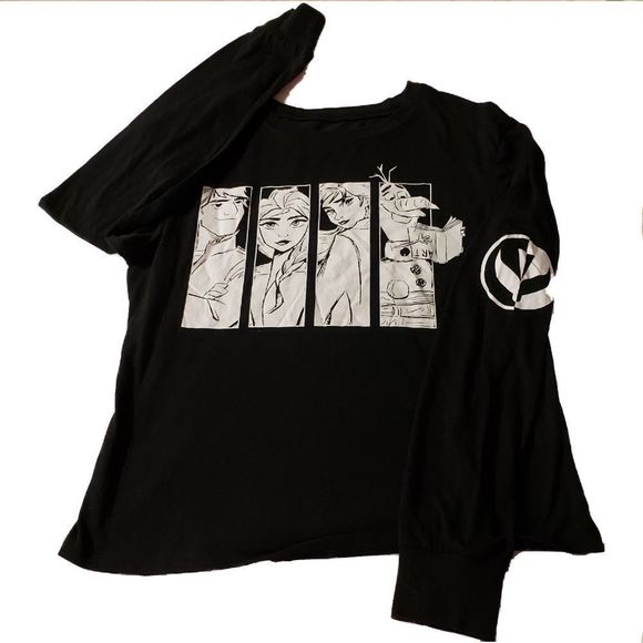 Disney Other - Disney long sleeve black shirt Frozen Youth Sm.